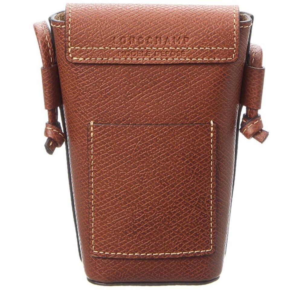 Longchamp Épure Phone Case With Leather Lace, Brown - Picture 2 of 4